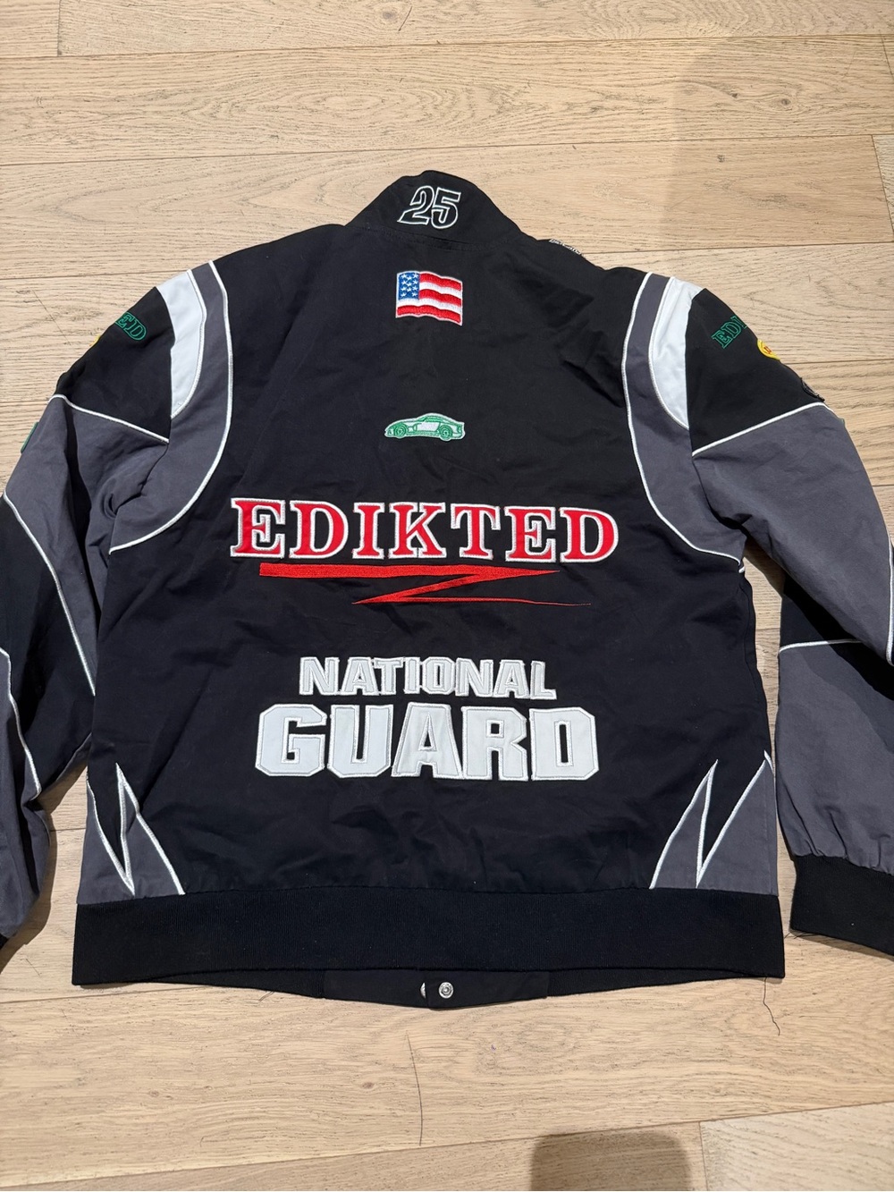 Edikted - Embroidered Black Racing Jacket - Picture 7 of 7